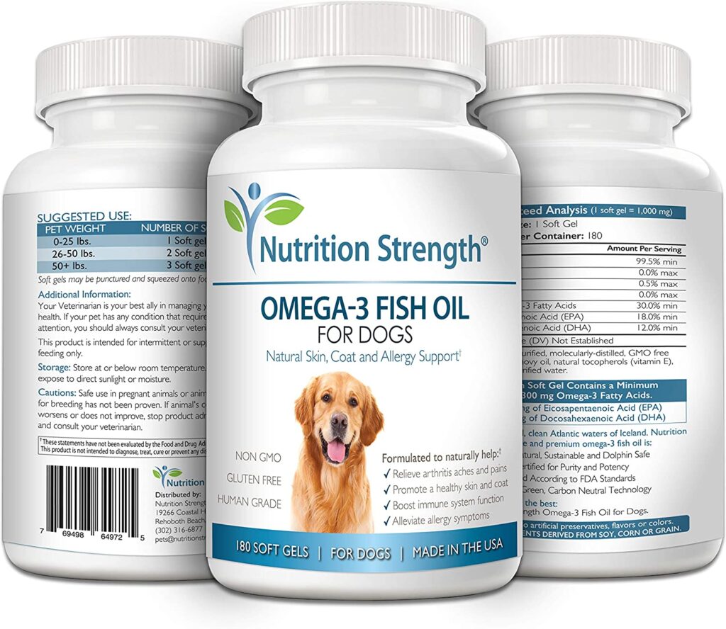 Nutrition Strength Omega 3 Wild Fish Oil for Dogs